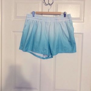 Glitzy Girlz Turquoise and White Ombré Shorts Size 3XL
